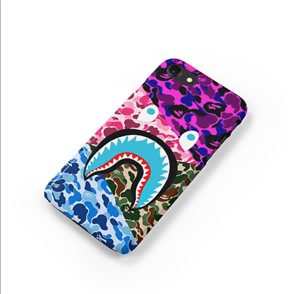 MultiColor Bape Shark Case For all iPhones! - Picture 2 of 3